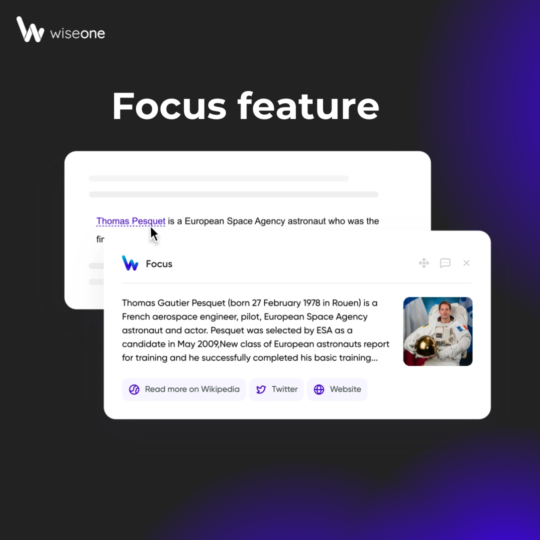 Wiseone's "Focus" feature: a deep dive