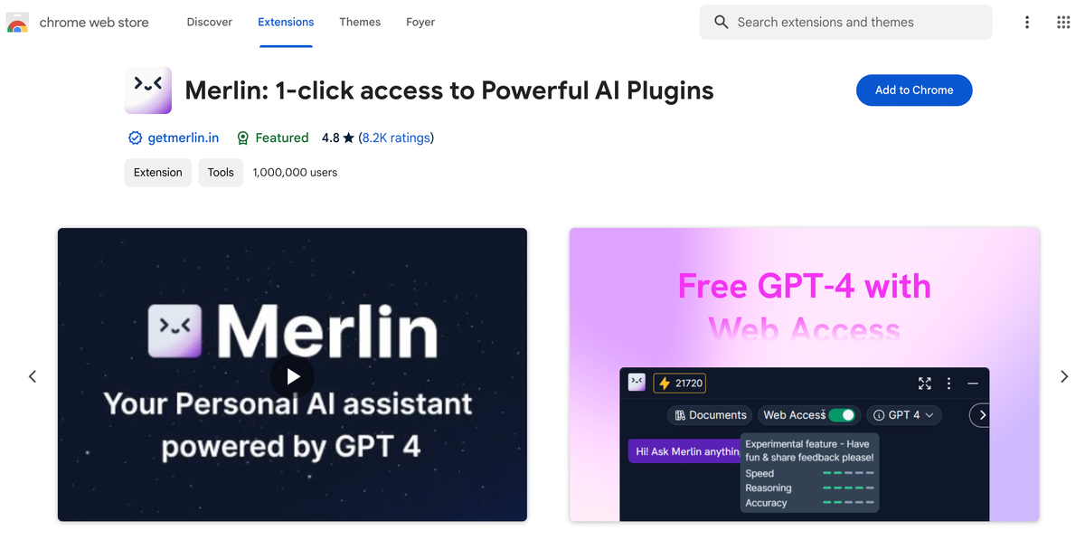 Discover Merlin: The all in one AI extension
