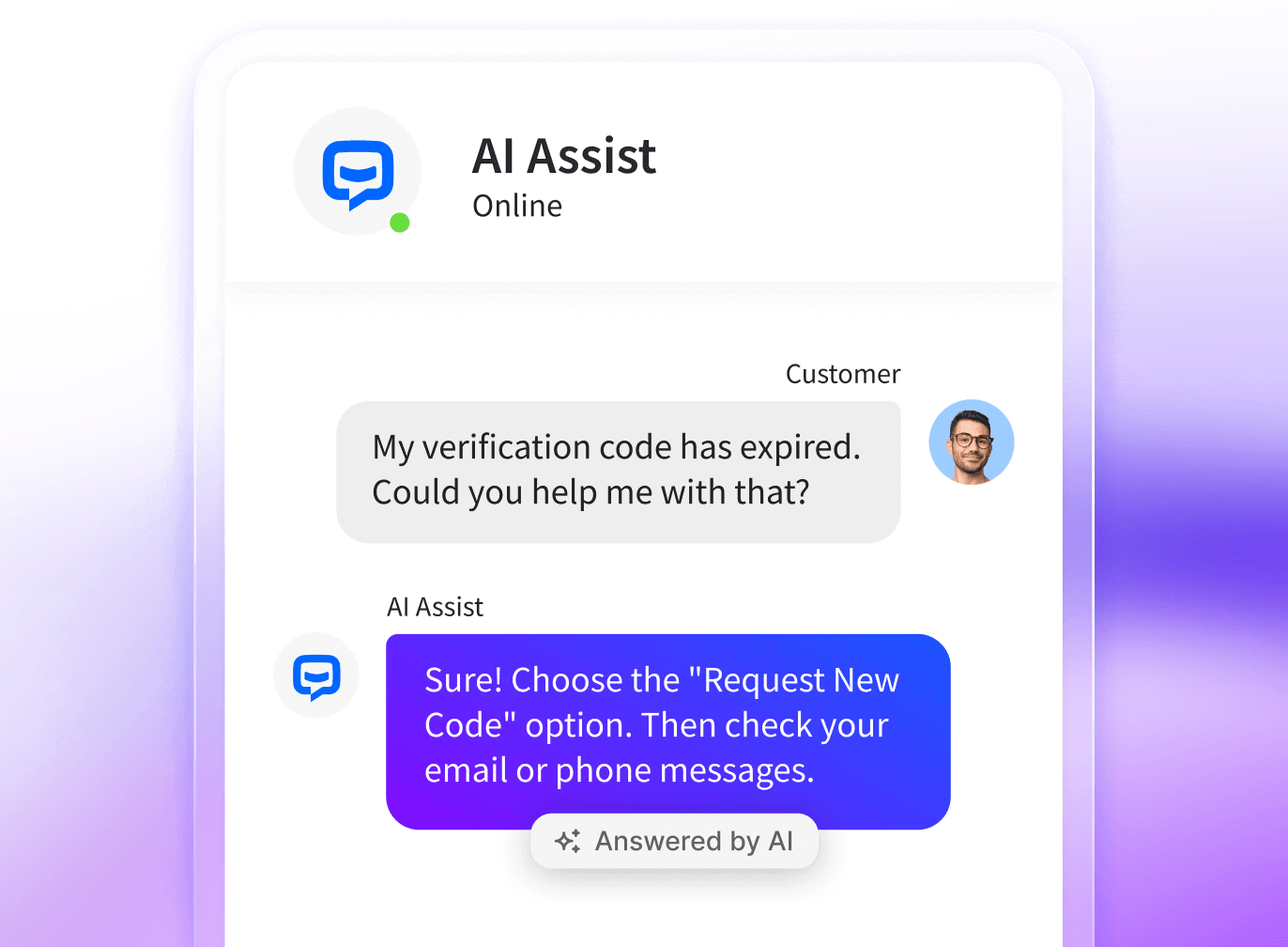 AI chatbot for getting answers